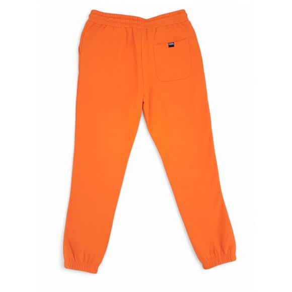 Von Dutch Oval Logo Fleece Jogger Orange Black‎ Streetwear Unisex - Picture 2 of 7